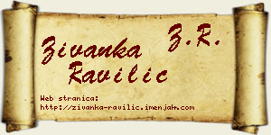 Živanka Ravilić vizit kartica